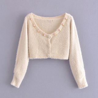 Embellished Cropped Cardigan
