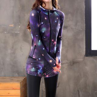 Sports Set: Galaxy Zip Jacket + Leggings Inset Shorts