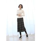 Inset Check Long Skirt Leggings