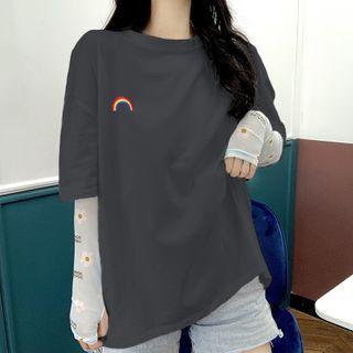 Short-sleeve Embroidered Tee (various Design)