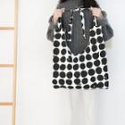 Canvas Polka Dot Shopper Bag Black Dots - White - One Size