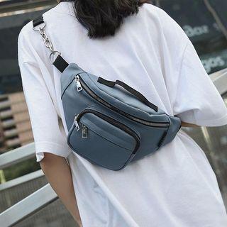 Plain Faux Leather Belt Bag