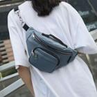 Plain Faux Leather Belt Bag