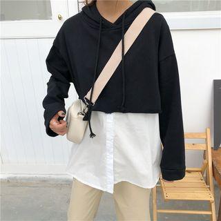 Mock Two Piece Panel Hoodie