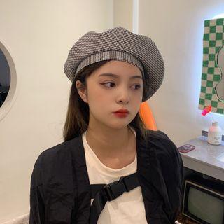 Check Beret Gingham - Black & White - One Size