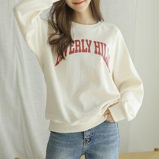 Letter-printed Raglan Sweatshirt