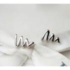 925 Sterling Silver Wave Earring 1 Pair - As Shown In Figure - One Size
