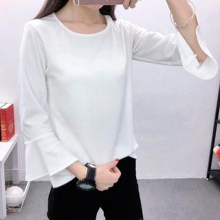 Bell Long-sleeve Top White - One Size