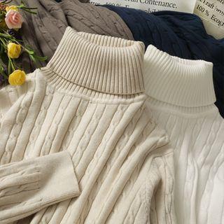 Turtleneck Loose-fit Sweater In 7 Colors