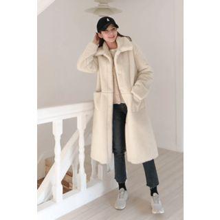 Reversible Faux-fur Coat Ivory - One Size