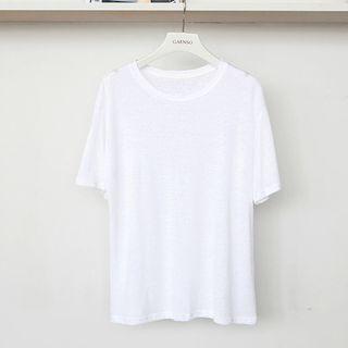 Linen Blend Relaxed-fit T-shirt