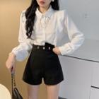 Chain Detail Shirt / High Waist Shorts