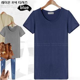 Round-neck Colored T-shirt