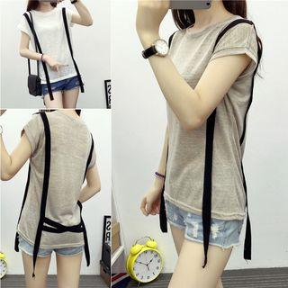 Short-sleeve Strapped T-shirt