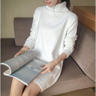 Long-sleeve High Knit Dress