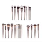 Set Of 4 / 9 / 10: Makeup Brush With Champagne Handle