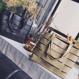 Cutout Stripe Tote