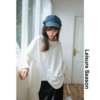 Asymmetric Loose-fit Pocket T-shirt