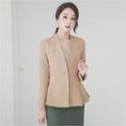 Collarless A-line Blazer