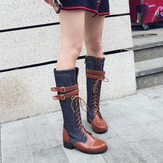 Buckled Panel Tall Boots