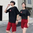 Couple Matching Elbow-sleeve T-shirt / Shorts / Skort