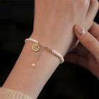 Freshwater Pearl Bracelet 1pc - White & Gold - One Size