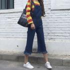 Fray Capri Denim Dungaree