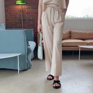 [cle.] Tie-waist Setup Pants