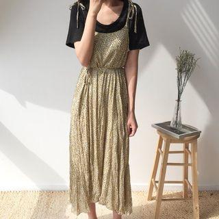 Leopard Print Pinafore Dress