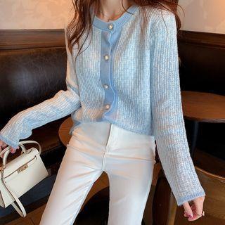 Tweed Cardigan Sky Blue - One Size