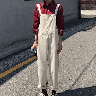 Plain Shirt / Straight Cut Jumper Pants
