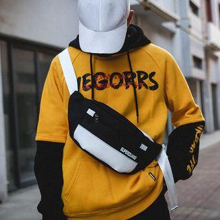 Color Panel Canvas Belt Bag