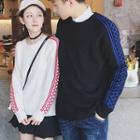 Couple Matching Contrast Trim Sweater