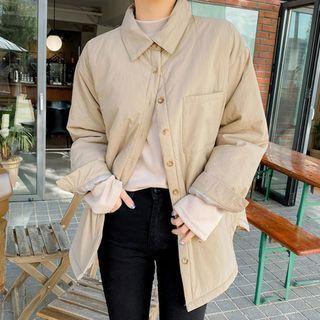 Plus Size Padded Shirt Jacket