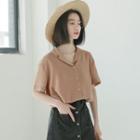 Short-sleeve Shirt Caramel - One Size