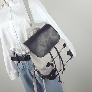 Colour Block Drawstring Backpack