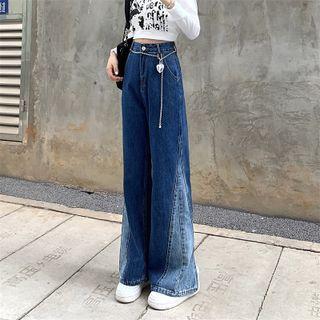 High-waist Gradient Boot Cut Jeans
