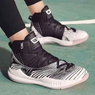Paint Splatter High Top Platform Sneakers