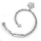 Bling Bling Lovely Rose Bracelet - Platinum Plated 925 Silver