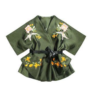 Short-sleeve Embroidered Jacket