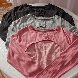 Long-sleeve Button-up Shrug