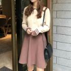 Knit Shirt / A-line Mini Skirt