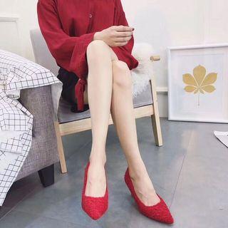 Fleece High Heel Pumps