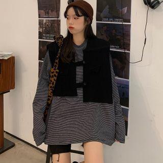 Long-sleeve Striped T-shirt / Vest
