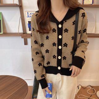 Floral Collared Cardigan