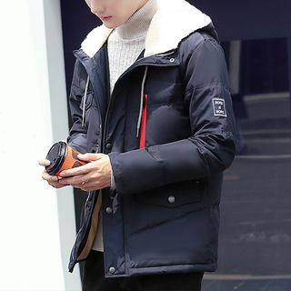 Fleece Lined Hooded Down Jacket