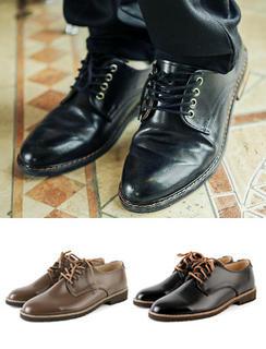 Faux-leather Lace-up Shoes