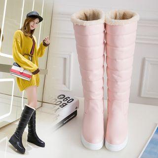 Platform Fleece-lined Mid-calf Boots