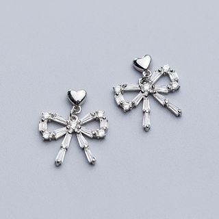 925 Sterling Silver Hoop Fringed Earring 1 Pair - Silver - One Size