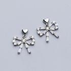 925 Sterling Silver Hoop Fringed Earring 1 Pair - Silver - One Size